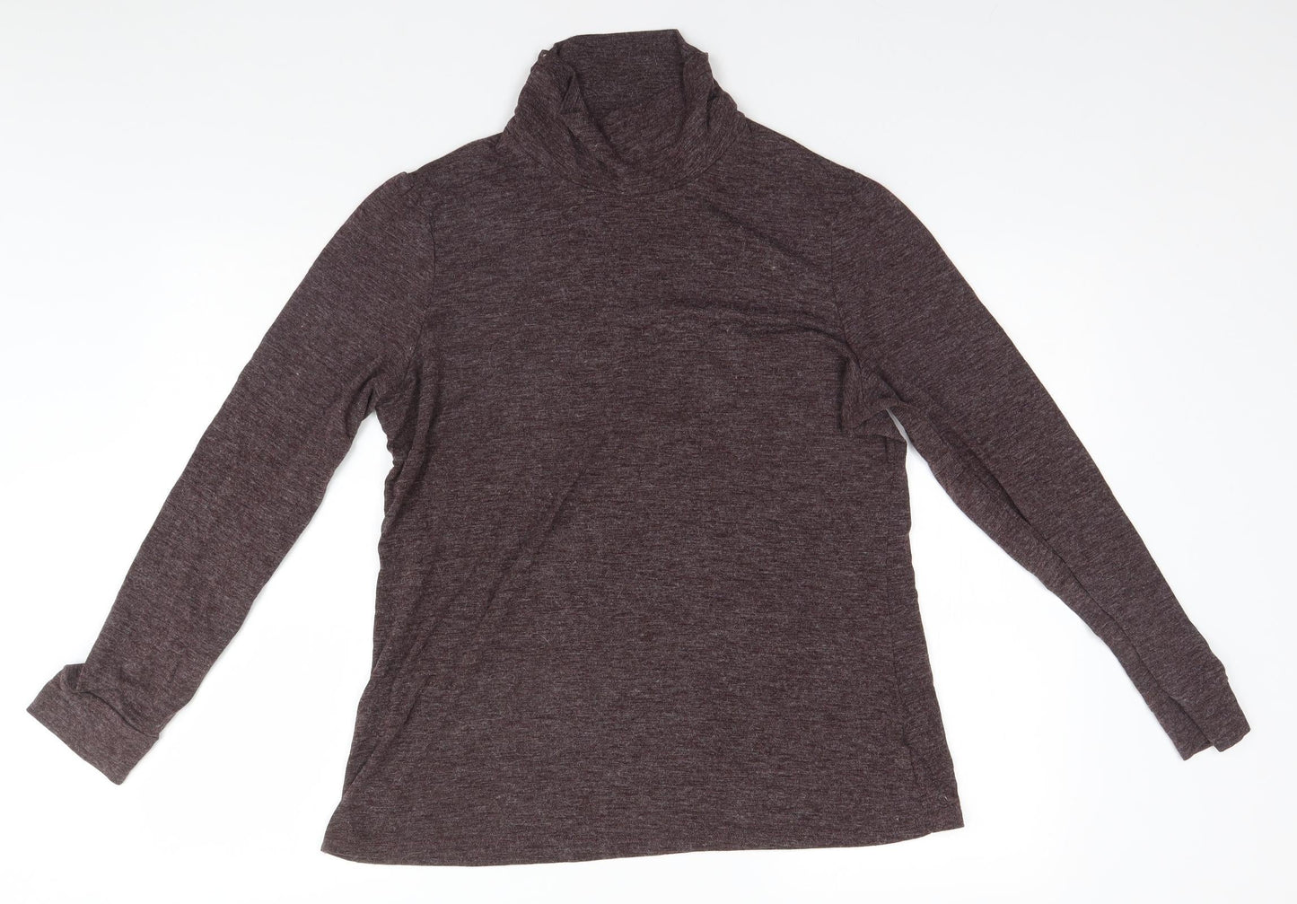 NEXT Womens Grey  Polyester Basic T-Shirt Size 18 Roll Neck