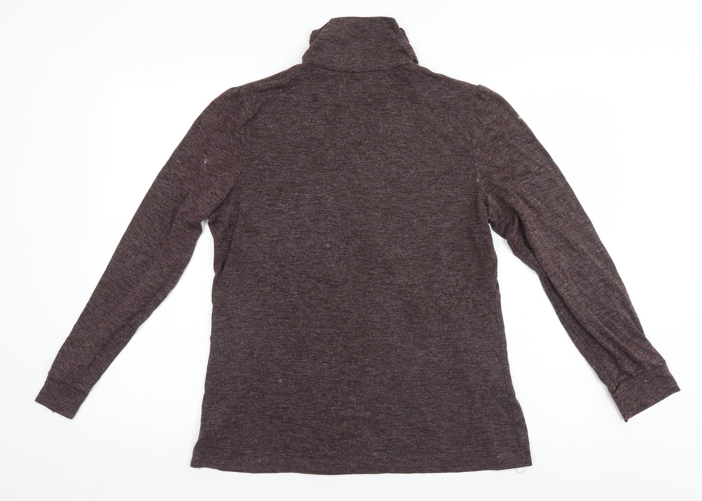 NEXT Womens Grey  Polyester Basic T-Shirt Size 18 Roll Neck