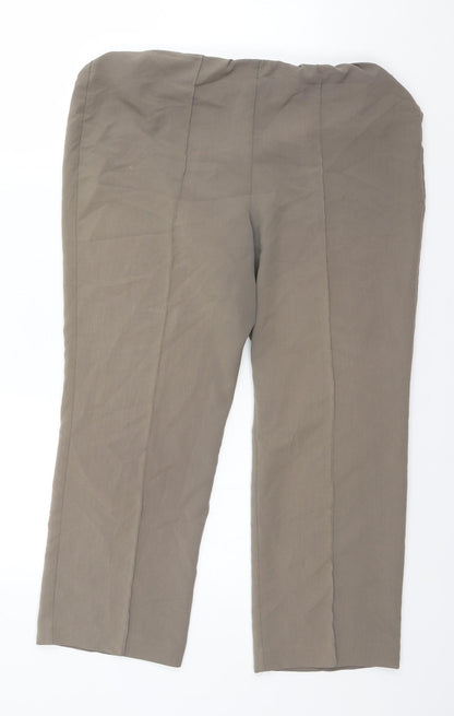 Preloved Bonmarché Womens Beige  Polyester Trousers  Size 12 L26 in Regular - Front