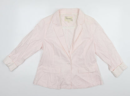 Preloved Indigo Womens White   Jacket  Size 14 - Front