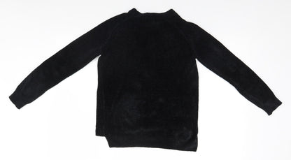 Preloved F&F Womens Black Round Neck  Polyester Pullover Jumper Size 6 - Back