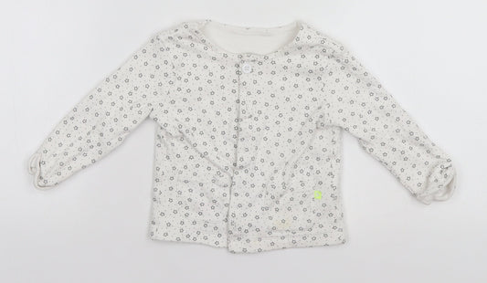 Matalan Baby White Geometric  Jacket  Size 12-18 Months