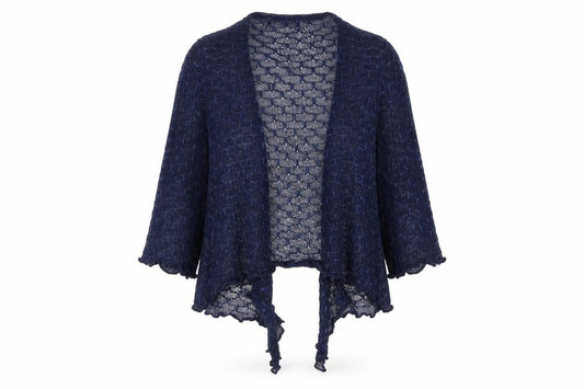 Preworn Womens Blue Round Neck  Polyester Cardigan Jumper Size XL