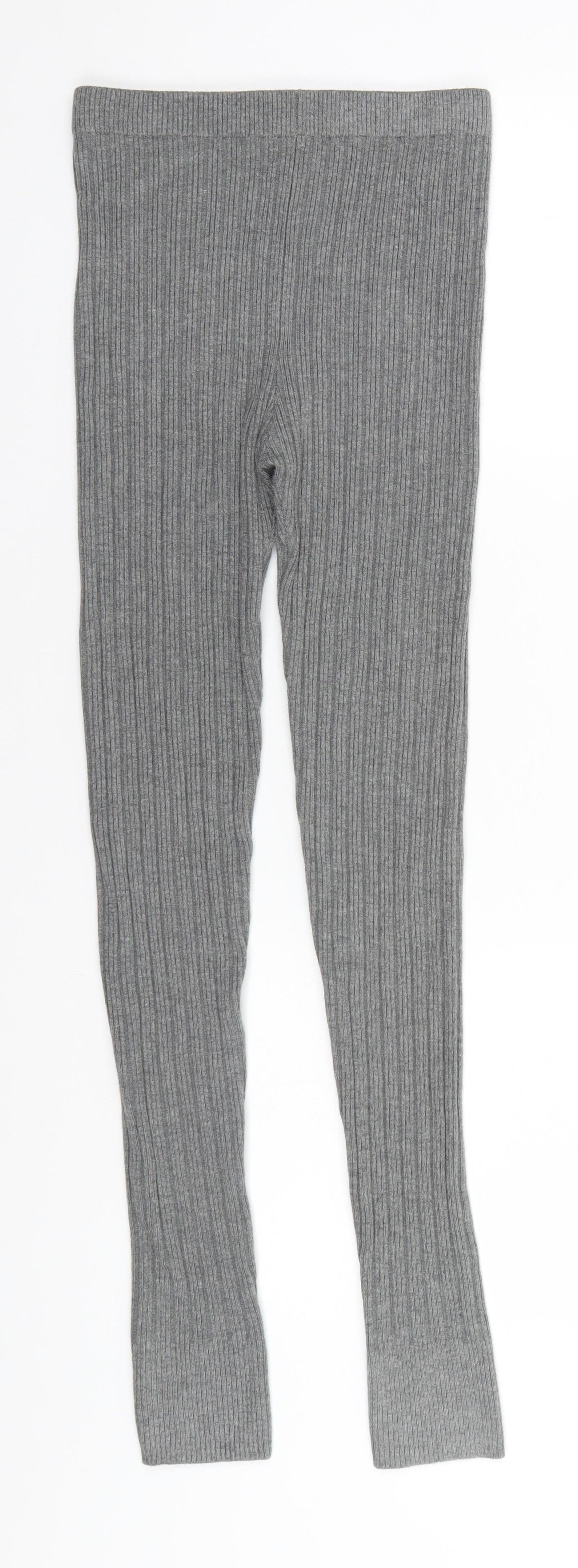 ASOS Womens Grey  Acrylic Trousers  Size 10 L26 in Regular