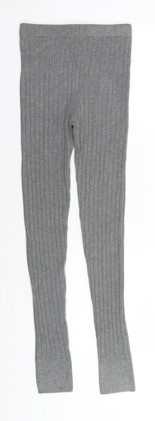 ASOS Womens Grey  Acrylic Trousers  Size 10 L26 in Regular