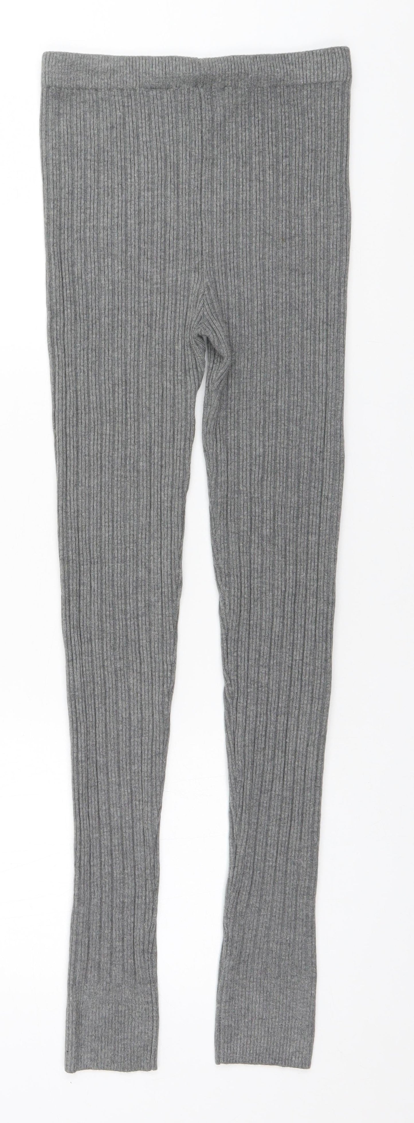 ASOS Womens Grey  Acrylic Trousers  Size 10 L26 in Regular