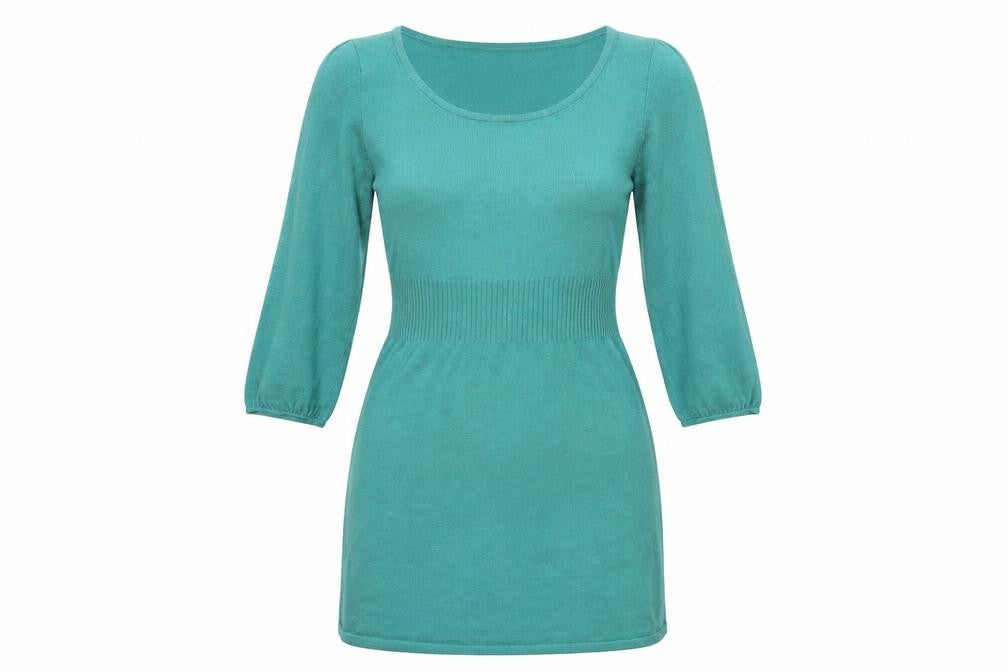 H&M Womens Green  Acrylic A-Line  Size 10 Round Neck