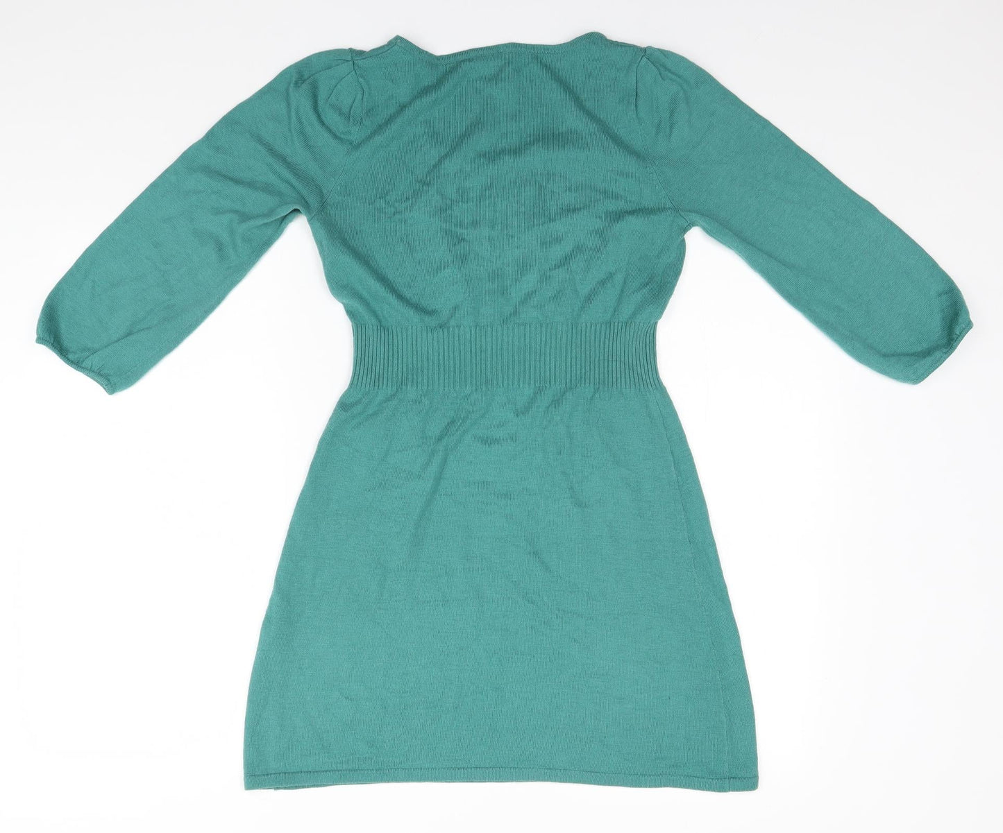 H&M Womens Green  Acrylic A-Line  Size 10 Round Neck