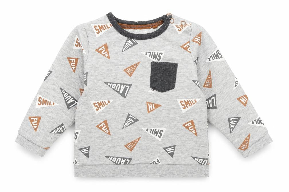 TU Baby Grey  Cotton Pullover Jumper Size 9-12 Months