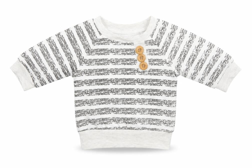 Preworn Baby Green Striped Cotton Basic T-Shirt Size 3-6 Months Round Neck