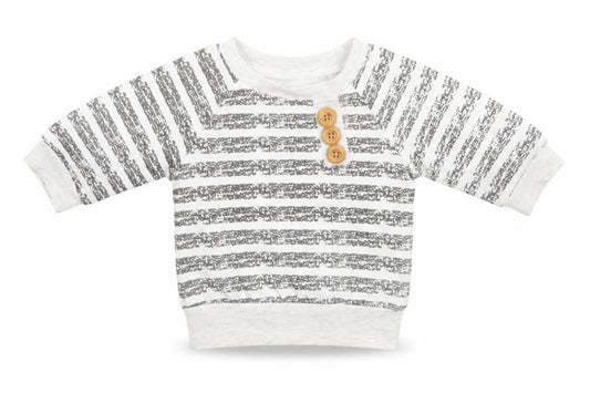 Preworn Baby Green Striped Cotton Basic T-Shirt Size 3-6 Months Round Neck