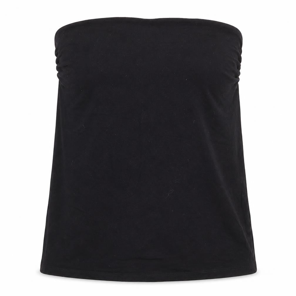Matalan Womens Black  Cotton Basic T-Shirt Size 12 Off the Shoulder