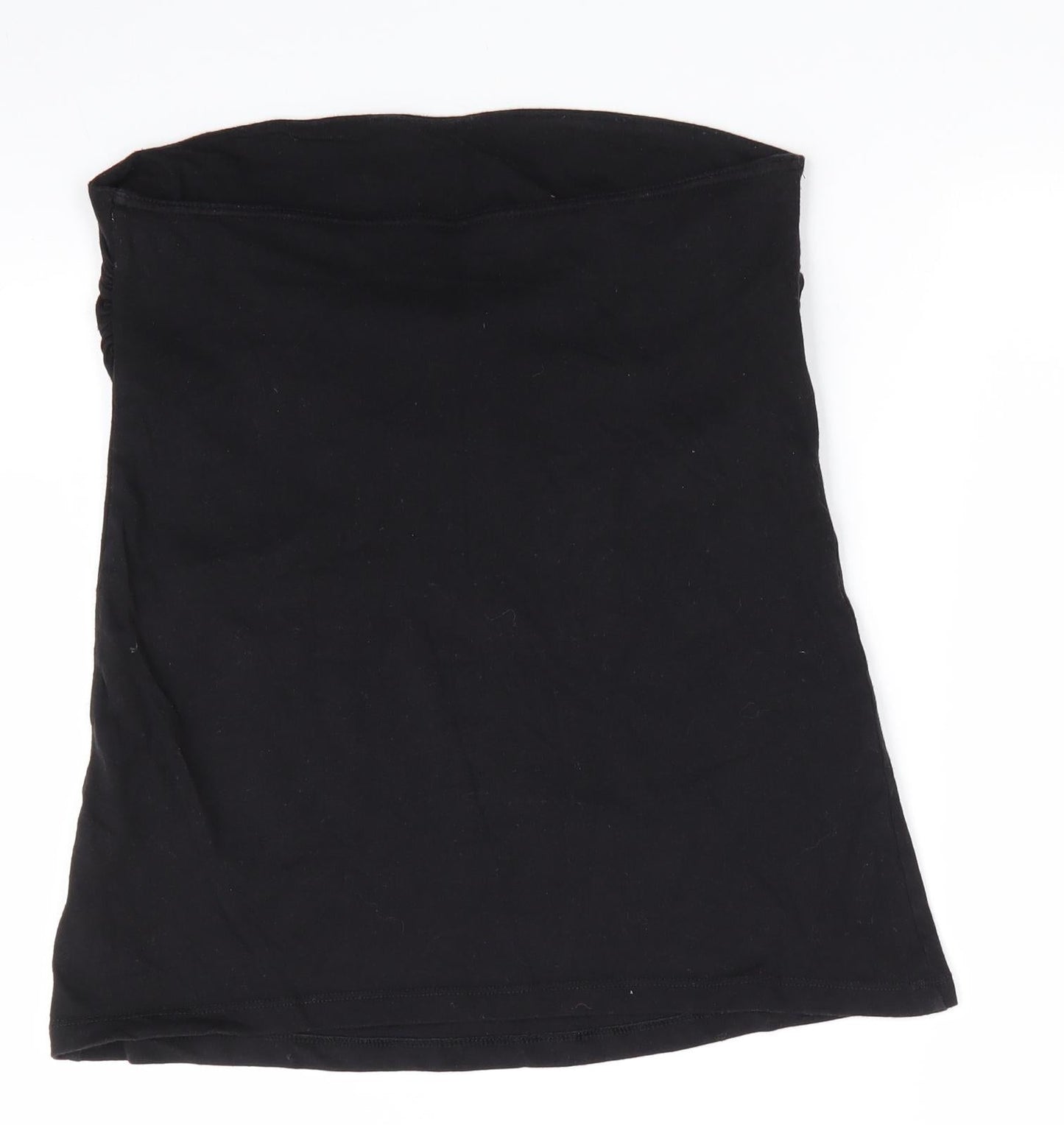 Matalan Womens Black  Cotton Basic T-Shirt Size 12 Off the Shoulder