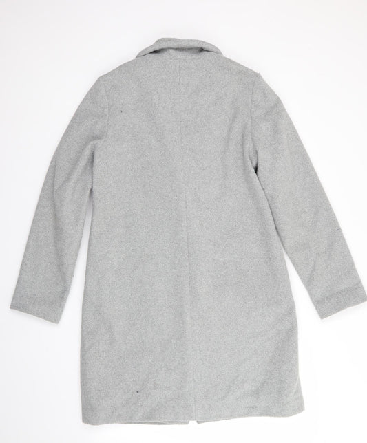 New Look Womens Green   Overcoat Coat Size 10   - Pale Green Grey
