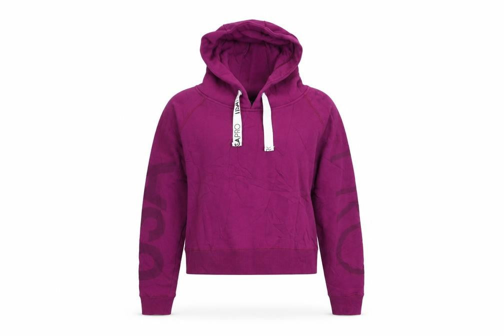 USA Pro Womens Purple  Cotton Pullover Hoodie Size 10   - USA Pro Cropped
