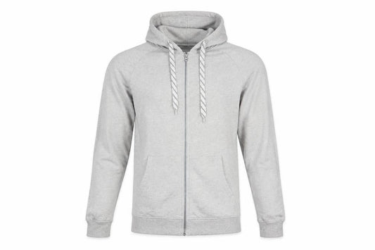 Avenue Mens Grey  Cotton Full Zip Hoodie Size S
