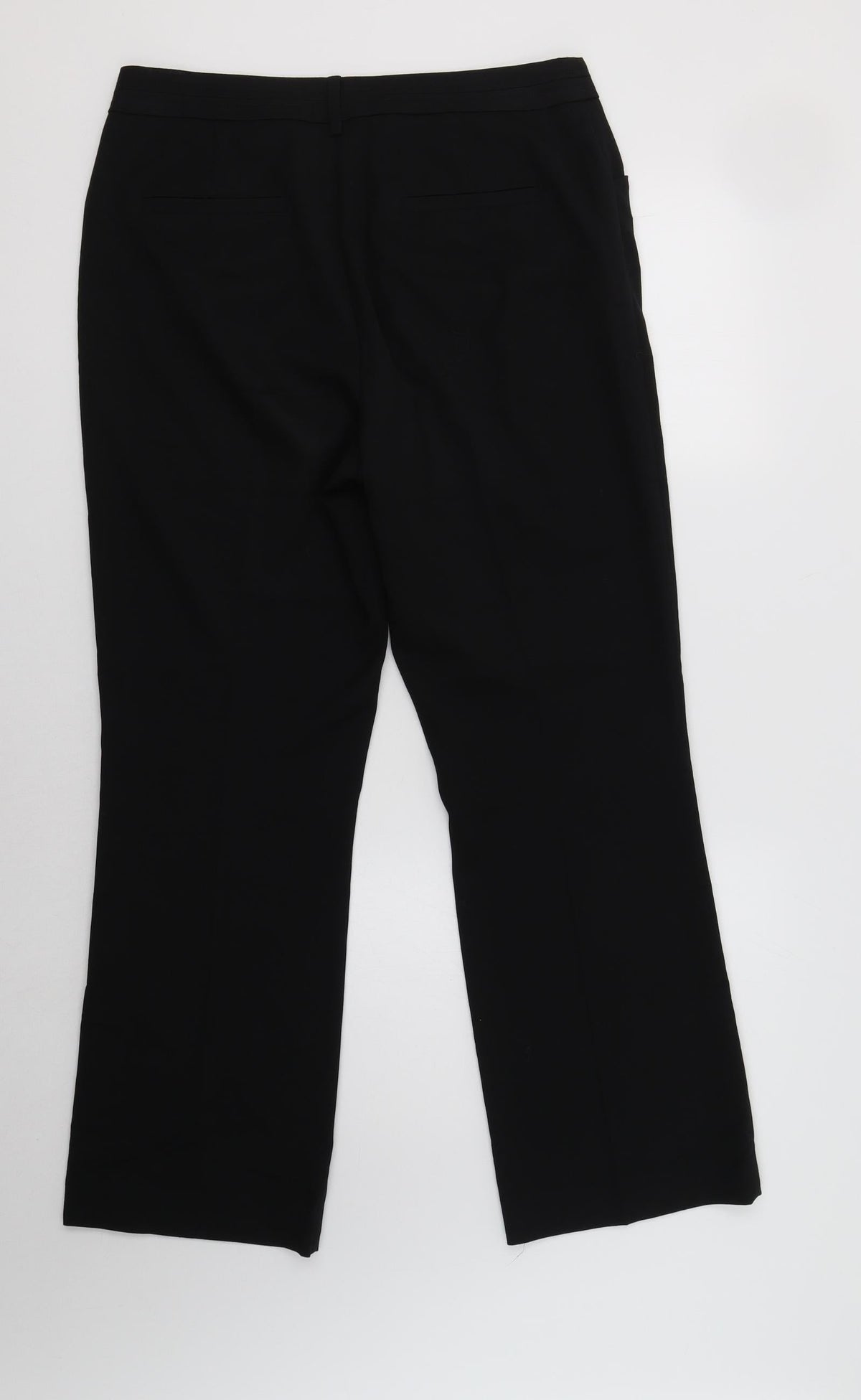 Tu Womens Black  Polyester Dress Pants Trousers Size 12 L28 in Regular