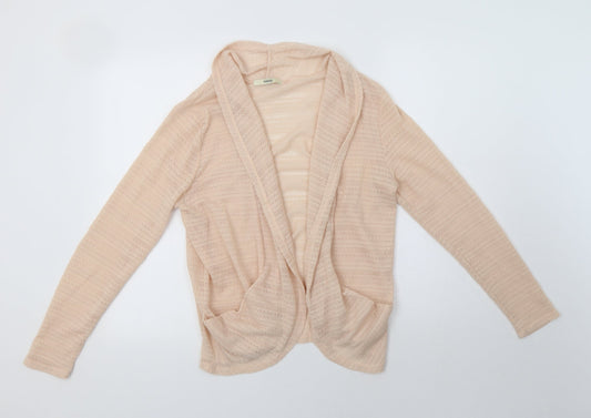 Oasis Womens Pink Collared  Polyester Cardigan Jumper Size L