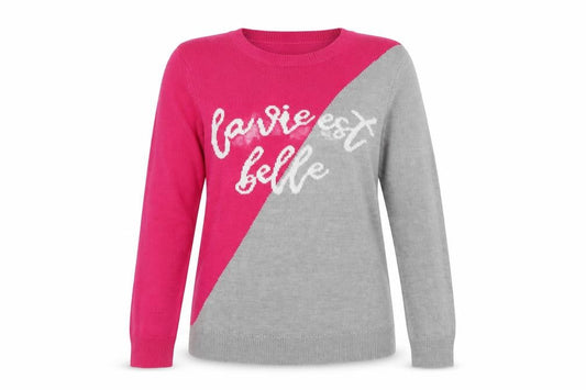 Studio Womens Grey Crew Neck  Acrylic Pullover Jumper Size 14   - La Vie