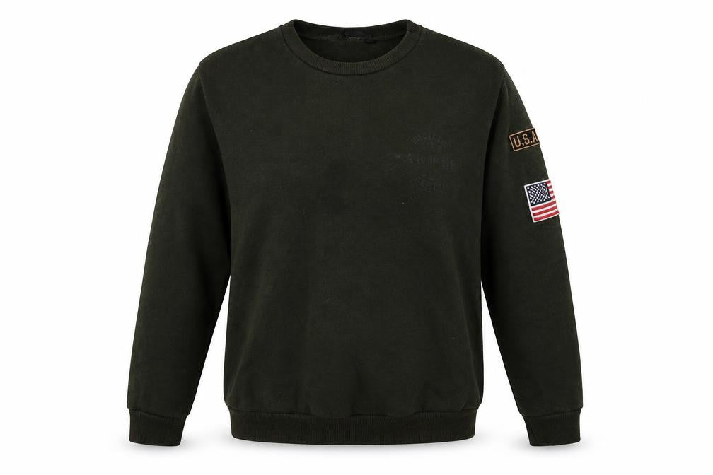 Goldigga Womens Green  Cotton Pullover Sweatshirt Size 10