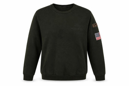Goldigga Womens Green  Cotton Pullover Sweatshirt Size 10