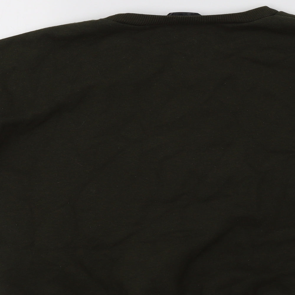 Goldigga Womens Green  Cotton Pullover Sweatshirt Size 10