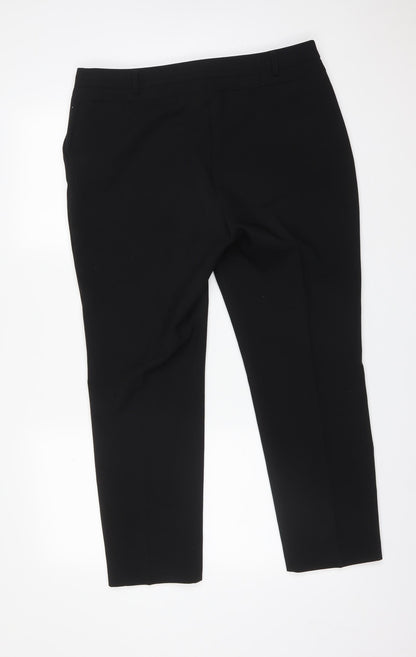 Peacocks Womens Black  Polyester Dress Pants Trousers Size 14 L27 in Regular