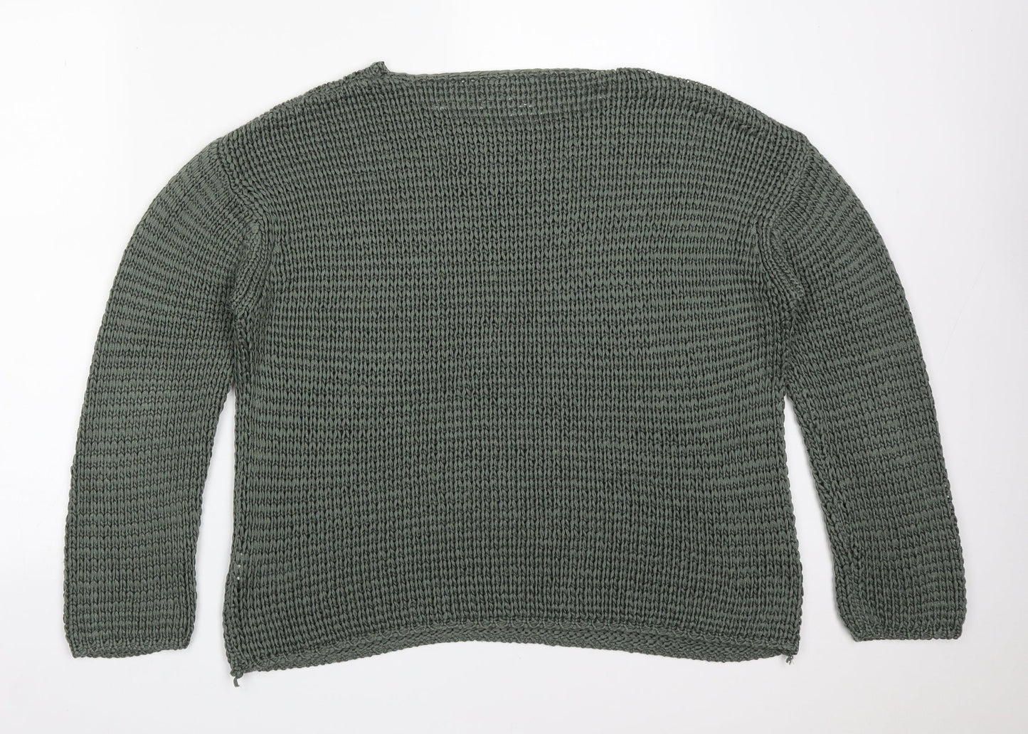 ST MICHAEL Womens Green  Acrylic Pullover Sweatshirt Size 14