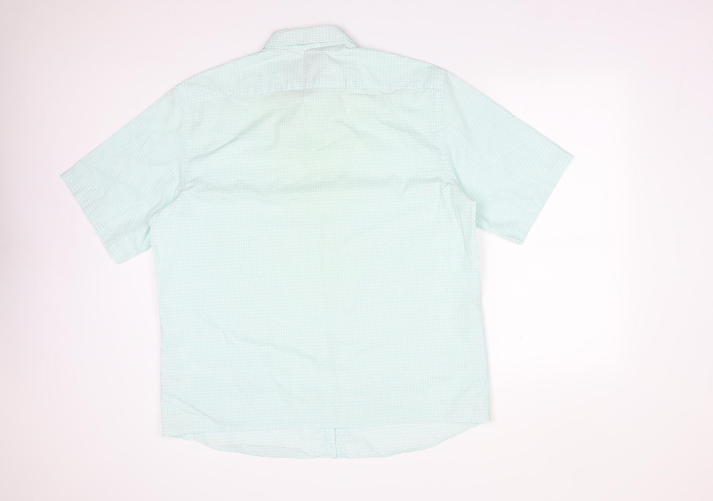 TAYLOR&WRIGHT Mens Multicoloured Check Cotton  Button-Up Size 17 Collared