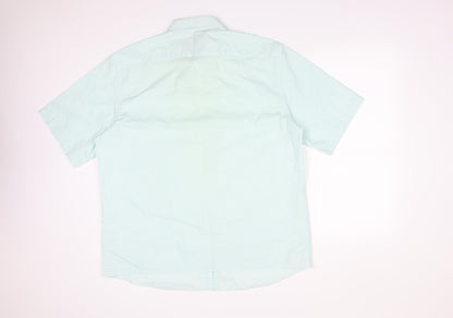 TAYLOR&WRIGHT Mens Multicoloured Check Cotton  Button-Up Size 17 Collared