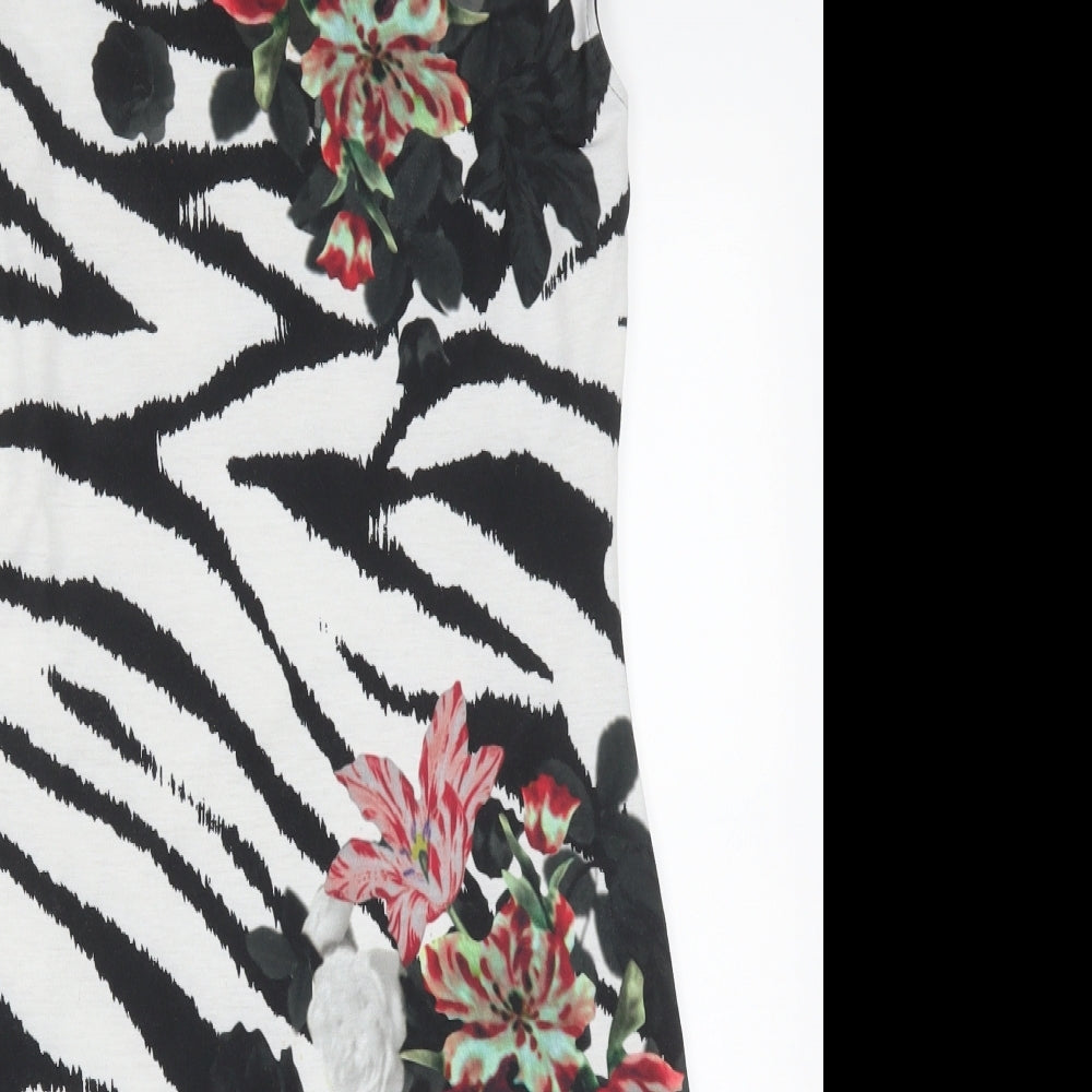 Rainbow Womens Multicoloured Animal Print Polyester Bodycon  Size S  Round Neck