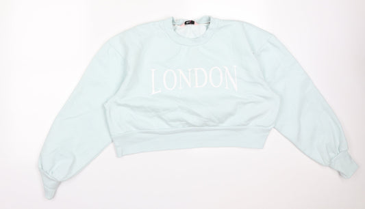 Boux Avenue Womens Blue  Cotton Pullover Sweatshirt Size 10   - LONDON