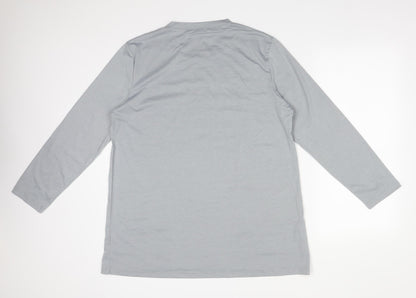 Preloved Preworn Womens Grey  Polyester Basic T-Shirt Size L Round Neck - FAITH - Back