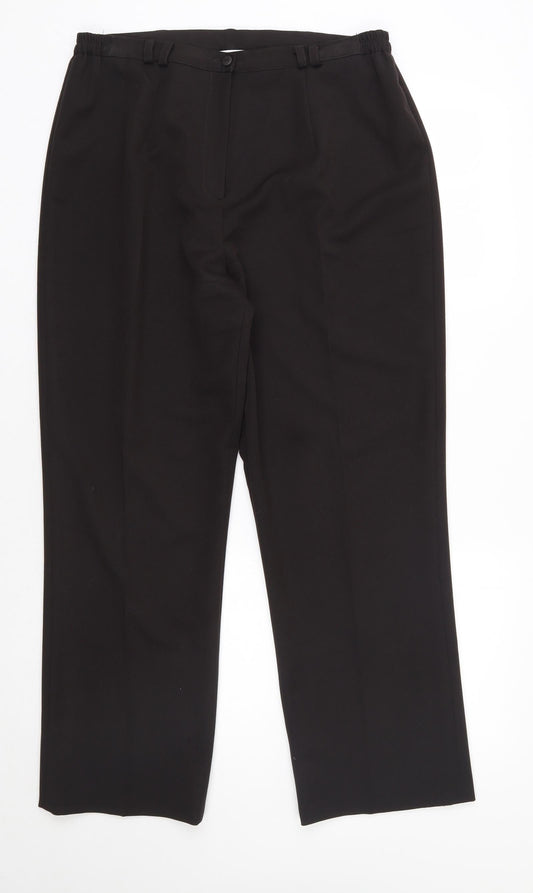 Annabelle Womens Brown  Polyester Dress Pants Trousers Size 16 L28 in Regular