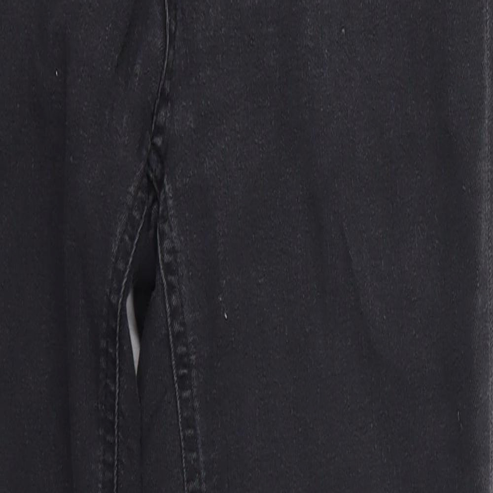 H&M Womens Black  Cotton Skinny Jeans Size 12 L26 in Regular