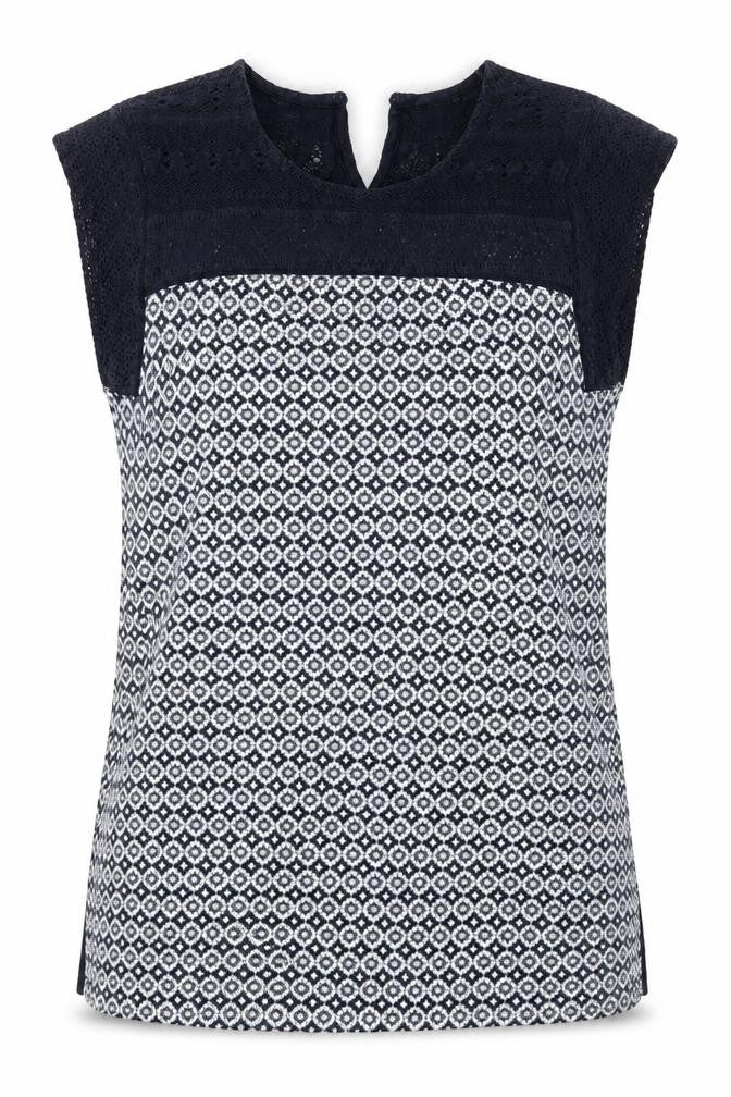 Marks & Spencer Womens Blue  Cotton Basic Blouse Size 10 Round Neck