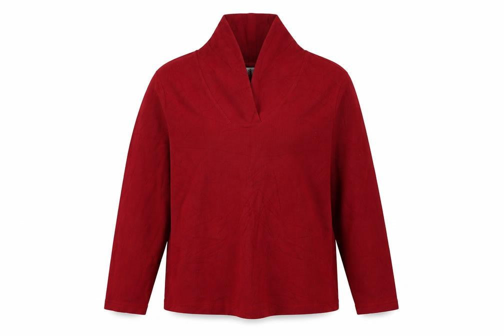 Orvis Womens Red  Cotton Pullover Sweatshirt Size XL