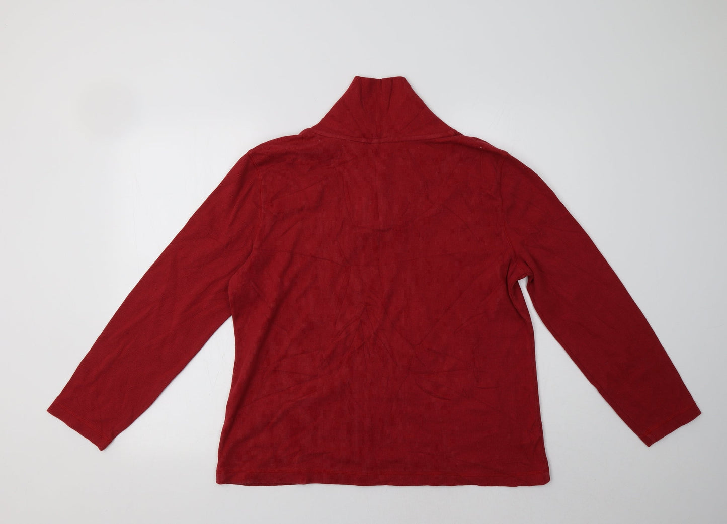 Orvis Womens Red  Cotton Pullover Sweatshirt Size XL