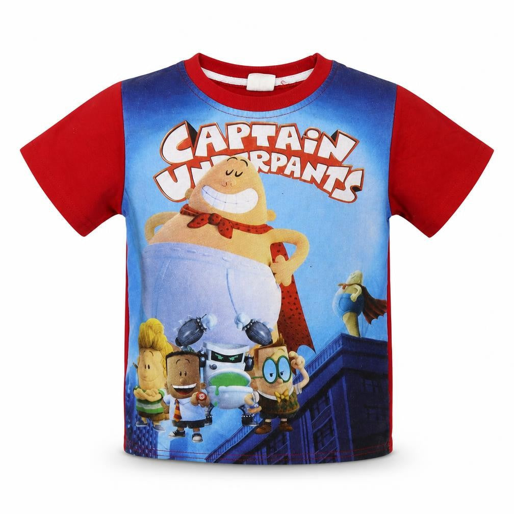 Dgfstm Girls Red  Cotton Basic T-Shirt Size 5-6 Years Crew Neck