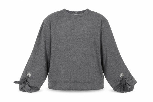 Zara Womens Grey  Cotton Pullover Sweatshirt Size M