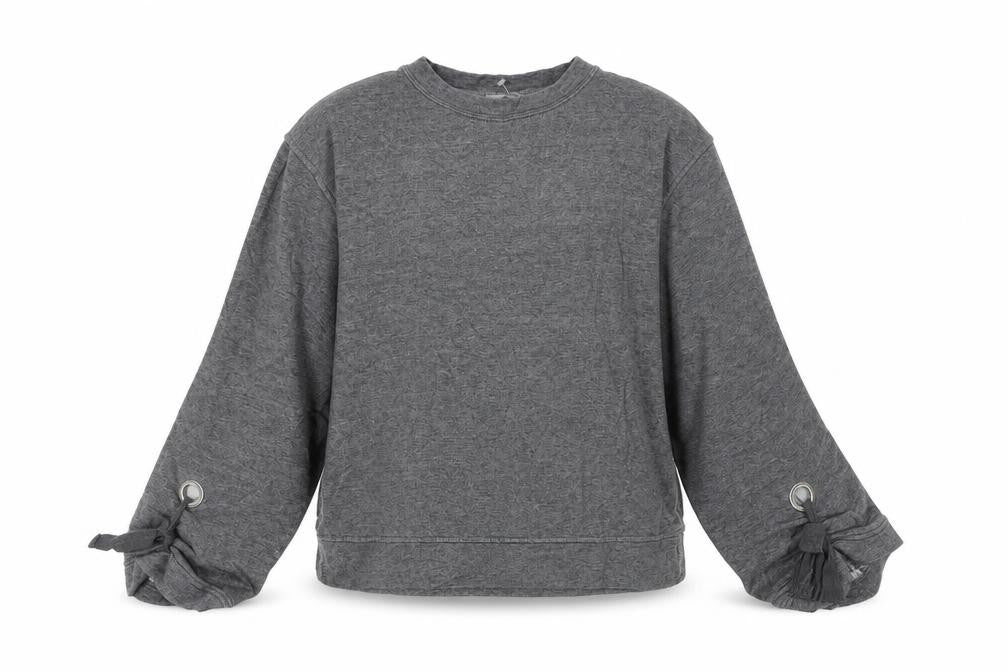 Zara Womens Grey  Cotton Pullover Sweatshirt Size M