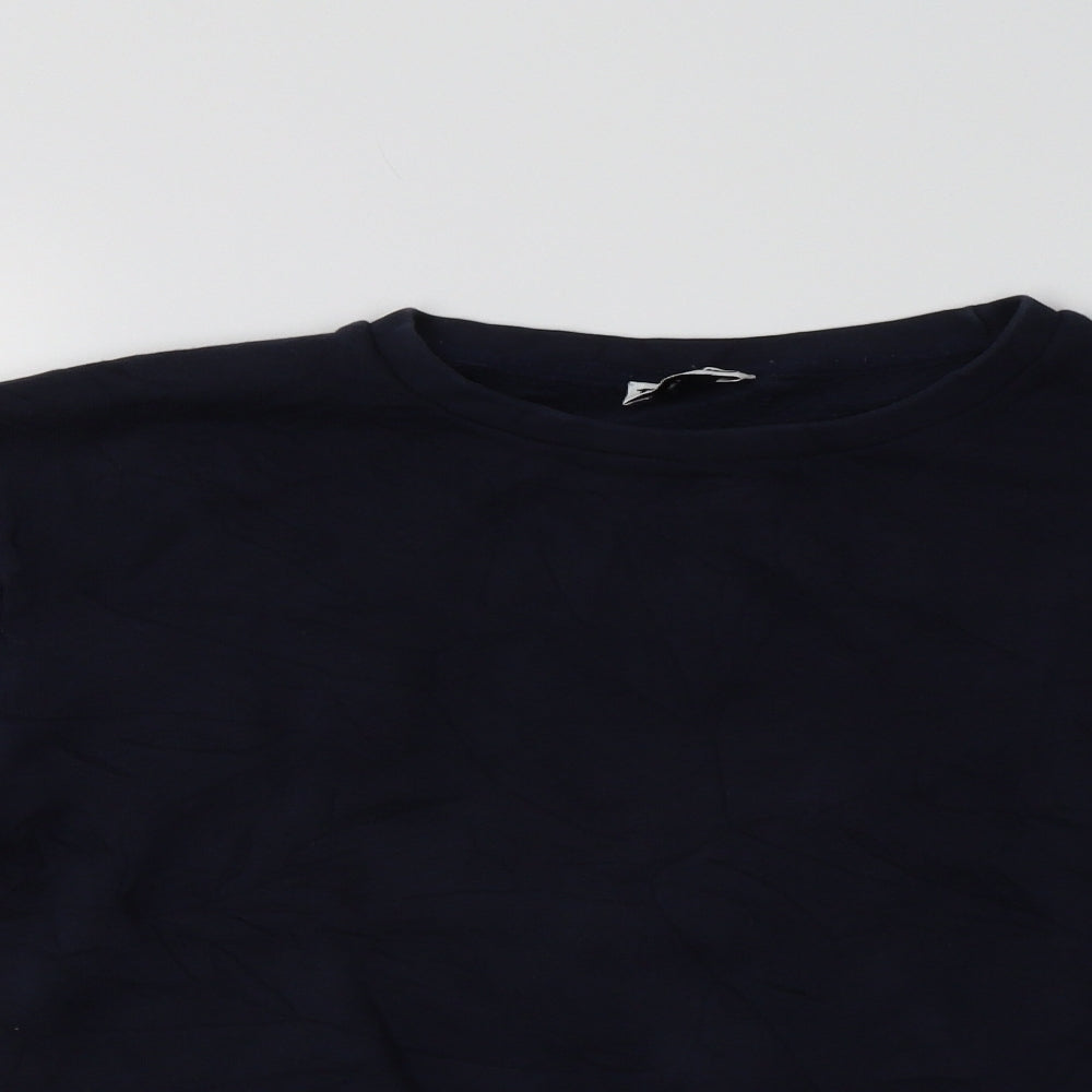 Tres Bien Womens Blue  Cotton Pullover Sweatshirt Size S