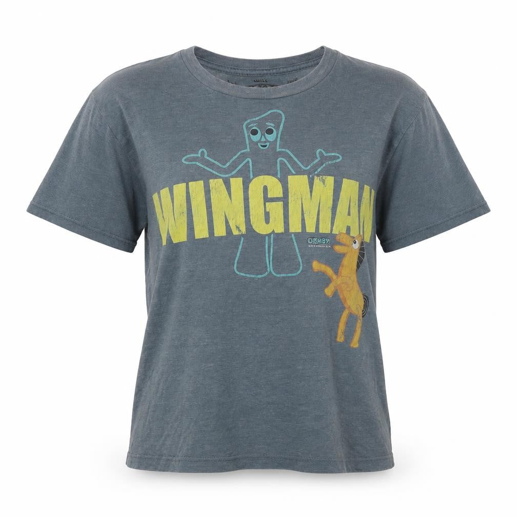 Savvy Womens Grey  Cotton Basic T-Shirt Size S Crew Neck - Wingman