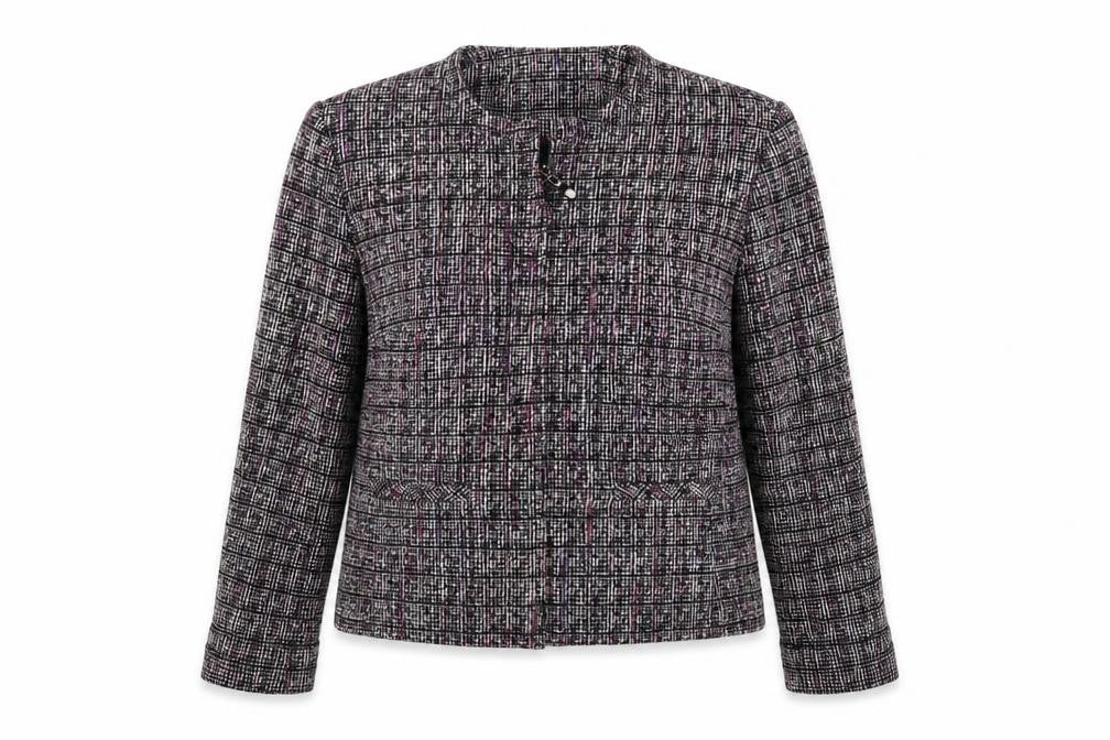 Marks & Spencer Womens Purple Check  Jacket Blazer Size 14