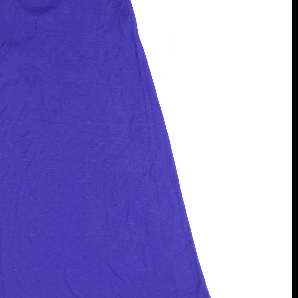 E-vie Womens Purple  Viscose A-Line  Size 10  Scoop Neck  - Slip Tank T-shirt