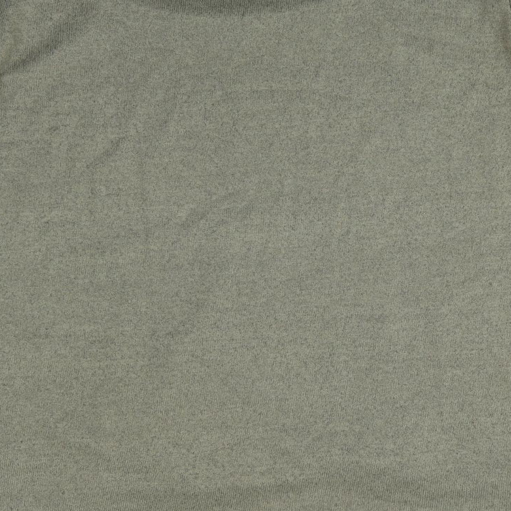 New Look Womens Green Boat Neck  Polyester Pullover Jumper Size 14   - Turn Up Sleeves Olive Green