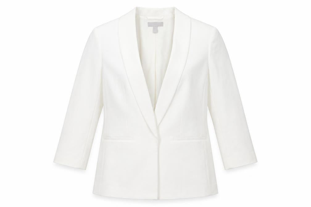 H&M Womens Ivory   Jacket  Size 14   - Mock Pockets