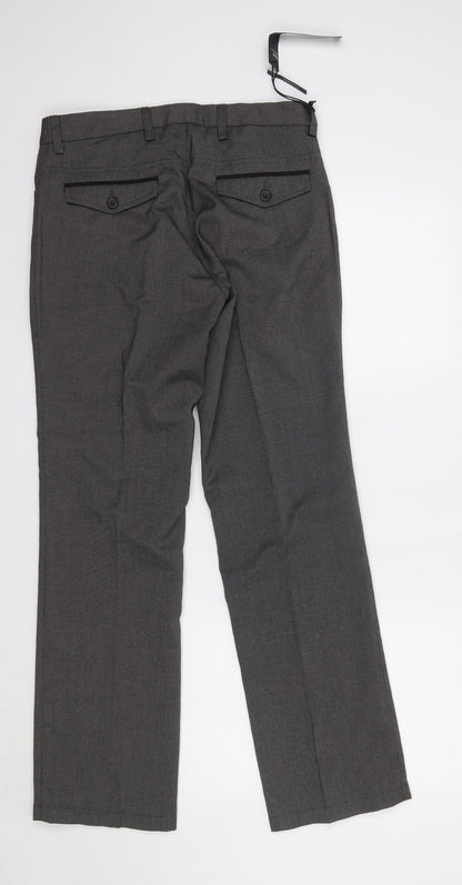 Next Womens Grey  Polyester Dress Pants Trousers Size 30 L31 in Regular