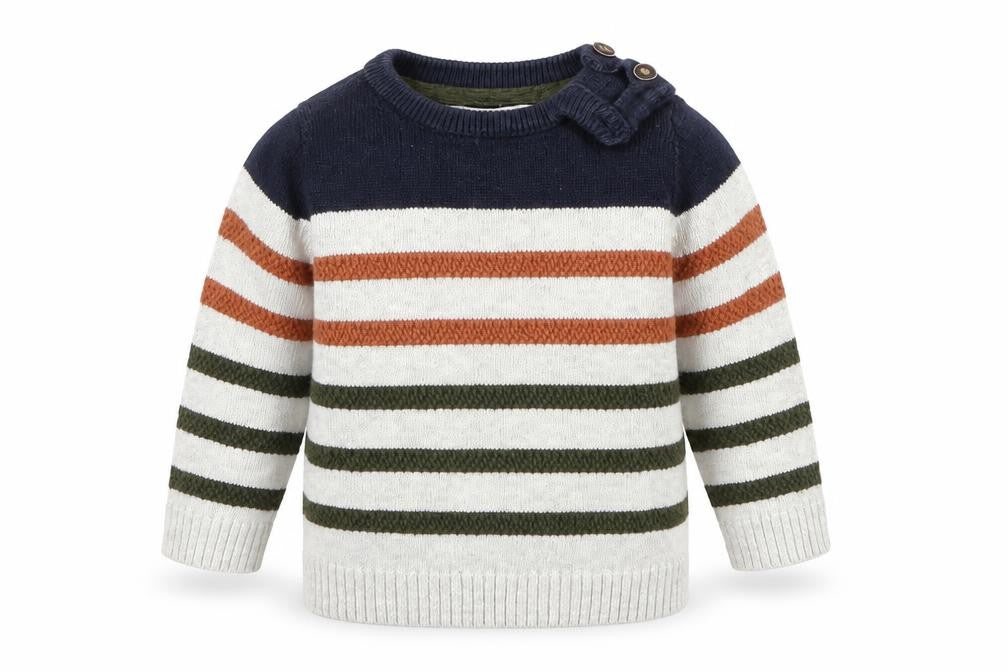 Fred & Flo Baby Multicoloured  100% Cotton Pullover Jumper Size 3-6 Months
