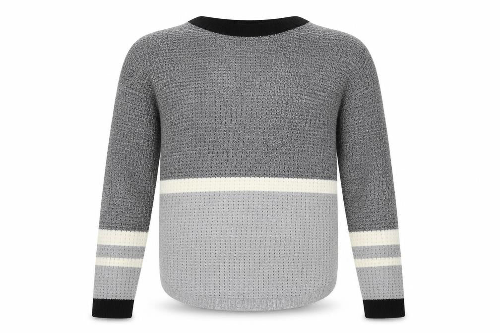 River Island Mens Grey Round Neck  Acrylic Pullover Jumper Size S